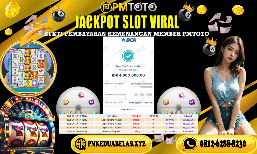 SELAMAT KEPADA MEMBER PMTOTO JACKPOT MAHJONG WAYS 3-BLACK SCATTER Rp.4.000.000.,- LUNAS
