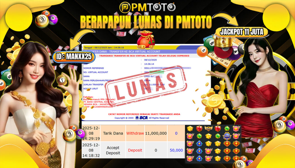 SELAMAT KEPADA MEMBER PMTOTO JACKPOT SLOT STARLIGHT PRINCESS 1000 Rp.11.000.000.,- LUNAS