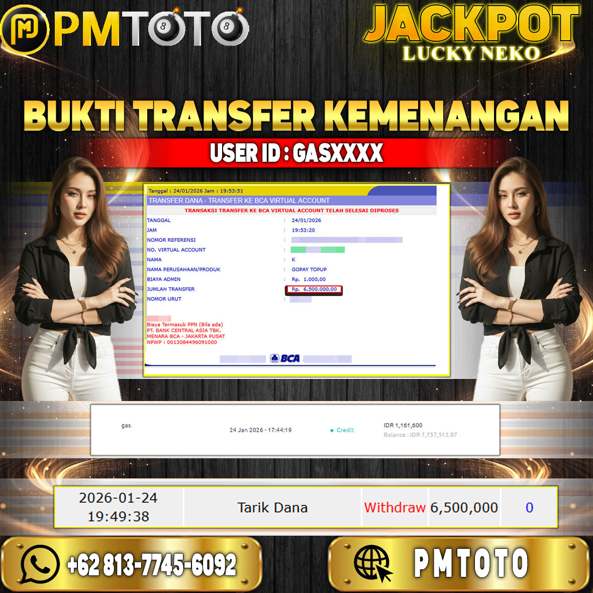 SELAMAT KEPADA MEMBER GASXXXX JACKPOT 6,5 JUTA DI SLOT LUCKY NEKO