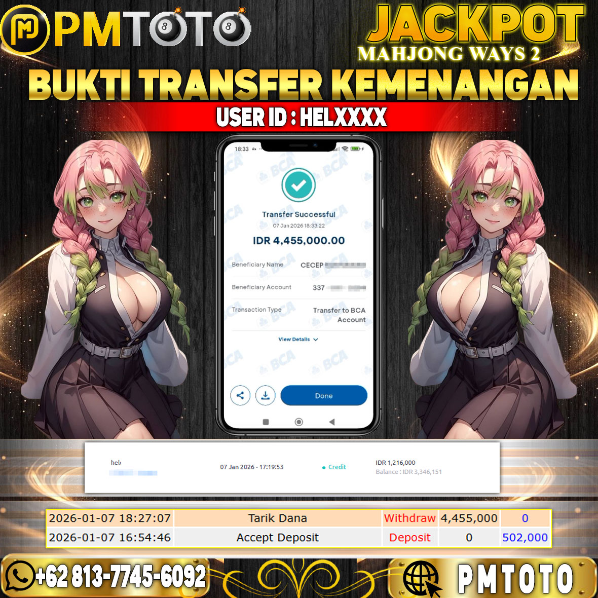 SELAMAT KEPADA MEMBER HELXXXX JACKPOT 4,4 JUTA DI SLOT MAHJONG WAYS 2