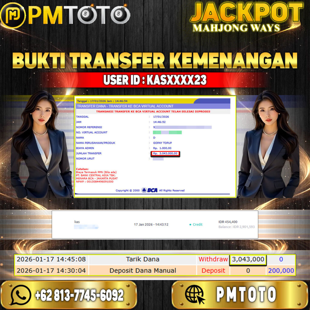 SELAMAT KEPADA MEMBER kASXXXX23 JACKPOT 3 JUTA DI MAHJONG WAYS