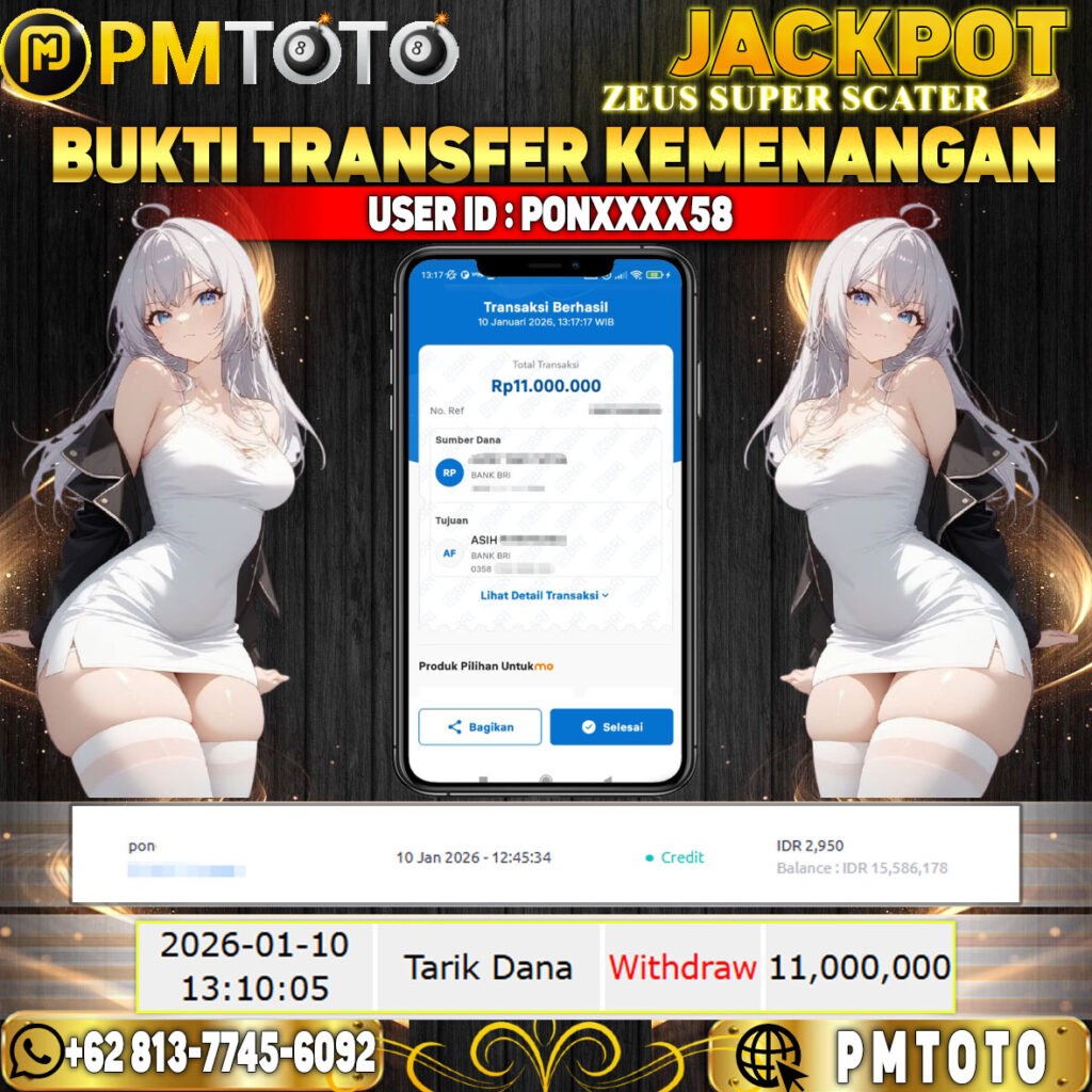 SELAMAT KEPADA MEMBER PONXXXX58 JACKPOT 11 JUTA DI GATES OF OLYMPUS SUPER SCATTER