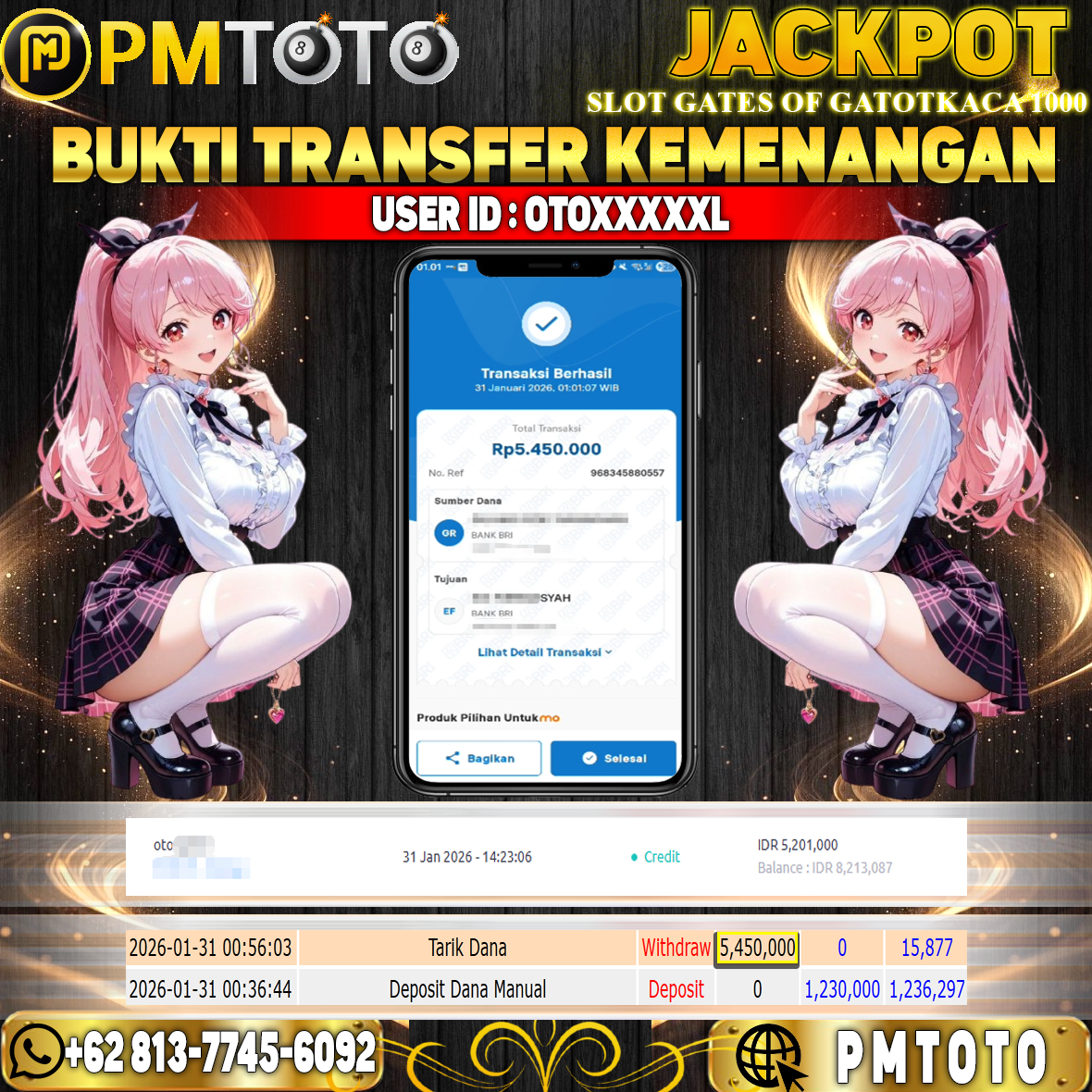 SELAMAT KEPADA MEMBER OTOXXXXXL JACKPOT 5,4 JUTA DI GATES OF GATOTKACA 1000