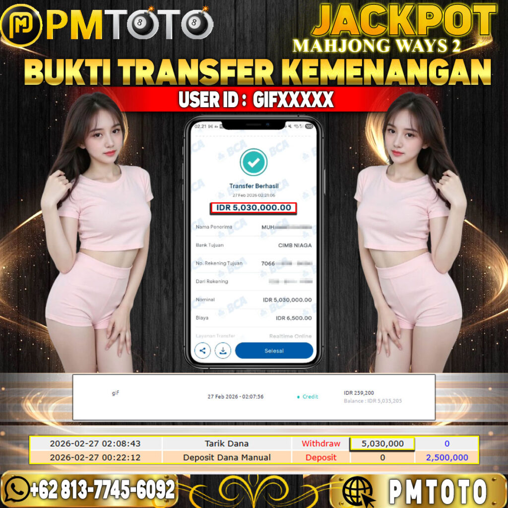 SELAMAT KEPADA MEMBER GIFXXXX JACKPOT 5 JUTA DI MAHJONG WAYS 2