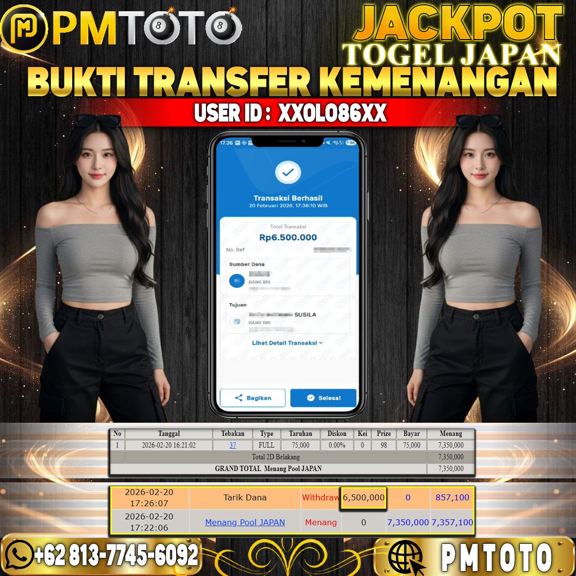 SELAMAT KEPADA MEMBER XXOLO86XX JACKPOT 6,5 JUTA DI TOGEL JAPAN