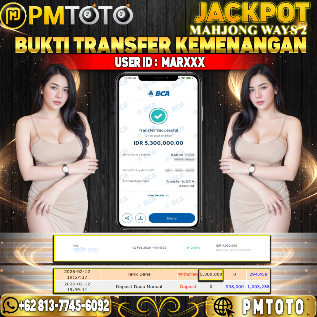 SELAMAT KEPADA MEMBER MARXXX JACKPOT 5,3 JUTA DI MAHJONG WAYS 2