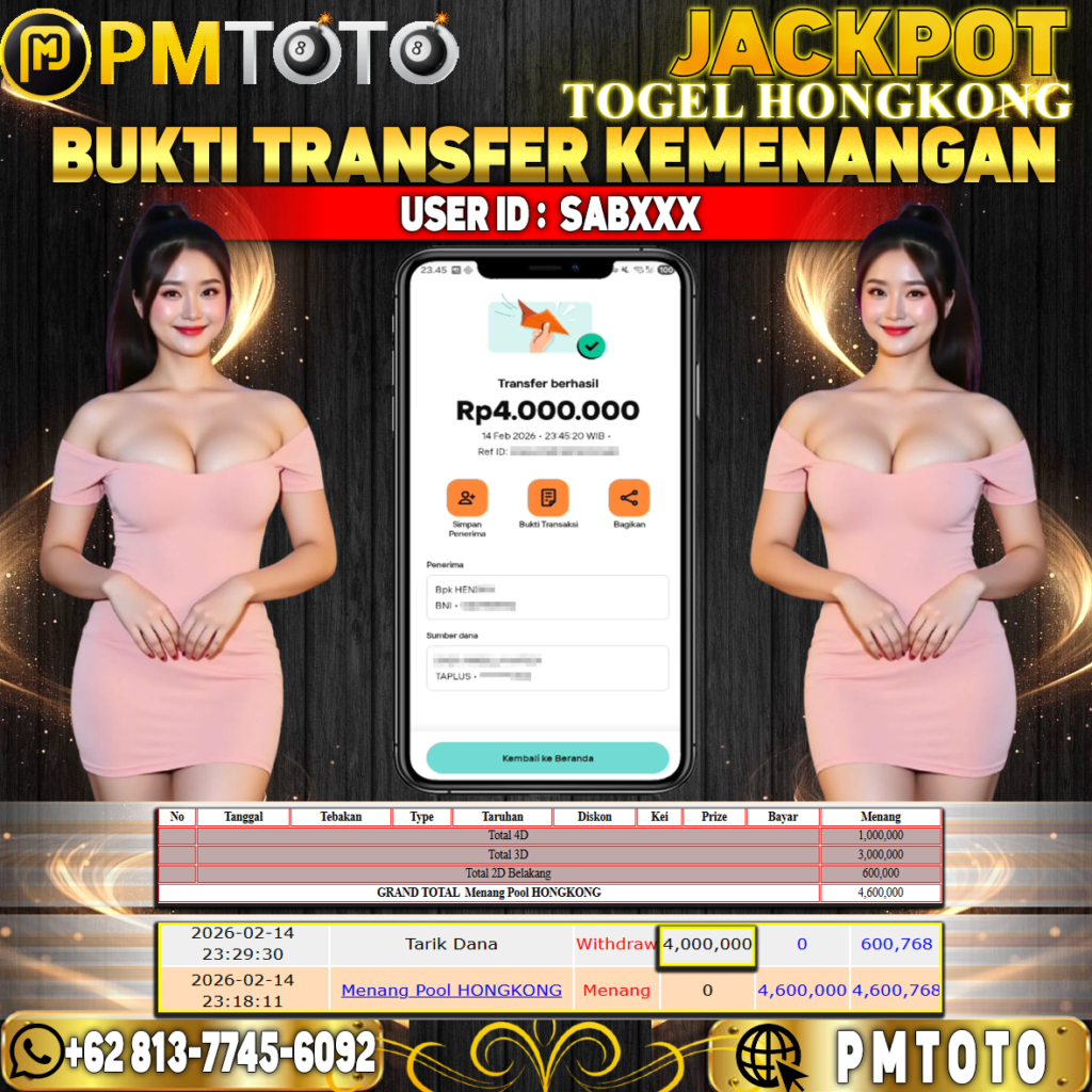 SELAMAT KEPADA MEMBER SABXXX JACKPOT 4 JUTA DI TOGEL HONGKONG