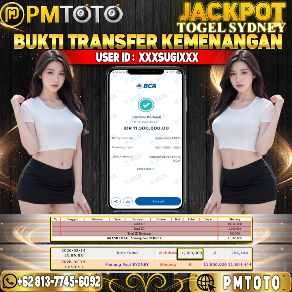 SELAMAT KEPADA MEMBER XXXSUGIXXX JACKPOT 11,3 JUTA DI TOGEL SYDNEY
