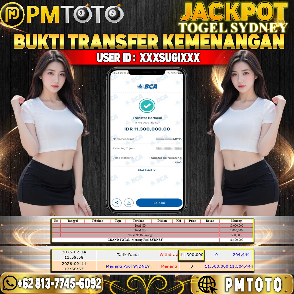 SELAMAT KEPADA MEMBER XXXSUGIXXX JACKPOT 11,3 JUTA DI TOGEL SYDNEY