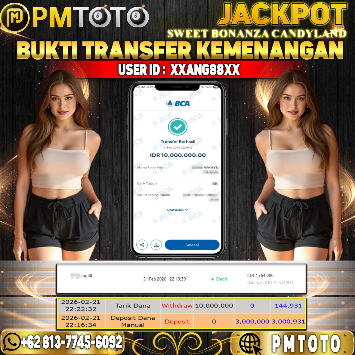 SELAMAT KEPADA MEMBER XXANG88XX JACKPOT 10 JUTA DI SWEET BONANZA CANDYLAND