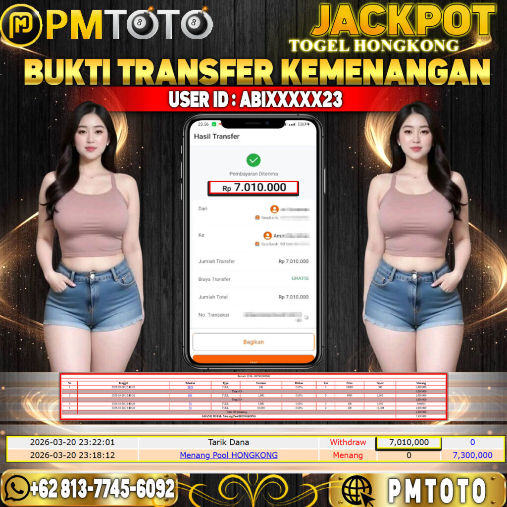 SELAMAT KEPADA MEMBER ABIXXXX23 JACKPOT 7 JUTA DI TOGEL HONGKONG LOTTO