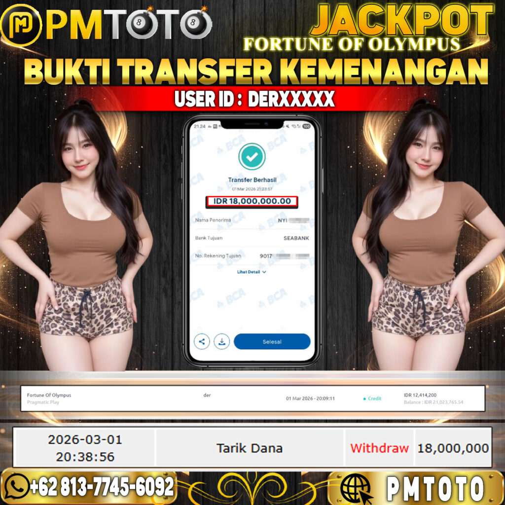 SELAMAT KEPADA MEMBER DERXXXX JACKPOT 18 JUTA DI FORTUNE OF OLYMPUS
