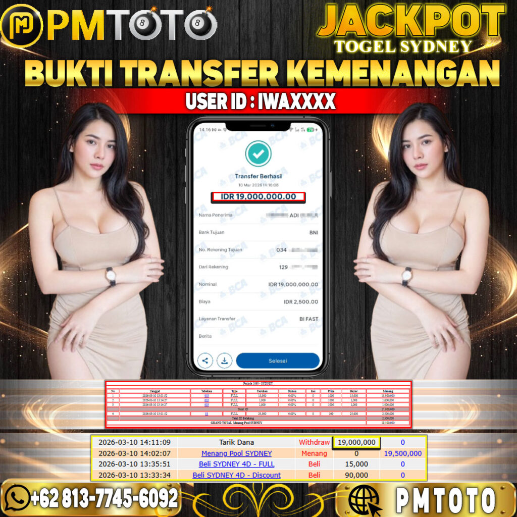 SELAMAT KEPADA MEMBER IWAXXXX JACKPOT 19 JUTA DI TOGEL SYDNEY
