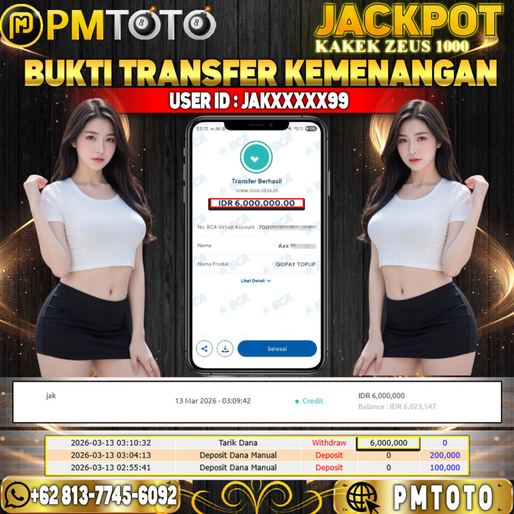 SELAMAT KEPADA MEMBER JAKXXXX99 JACKPOT 6 JUTA DI GATES OF OLYMPUS 1000