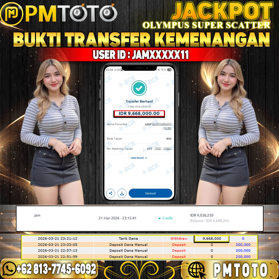 SELAMAT KEPADA MEMBER JAMXXXX11 JACKPOT 9,6 JUTA DI GATES OF OLYMPUS SUPER SCATTER