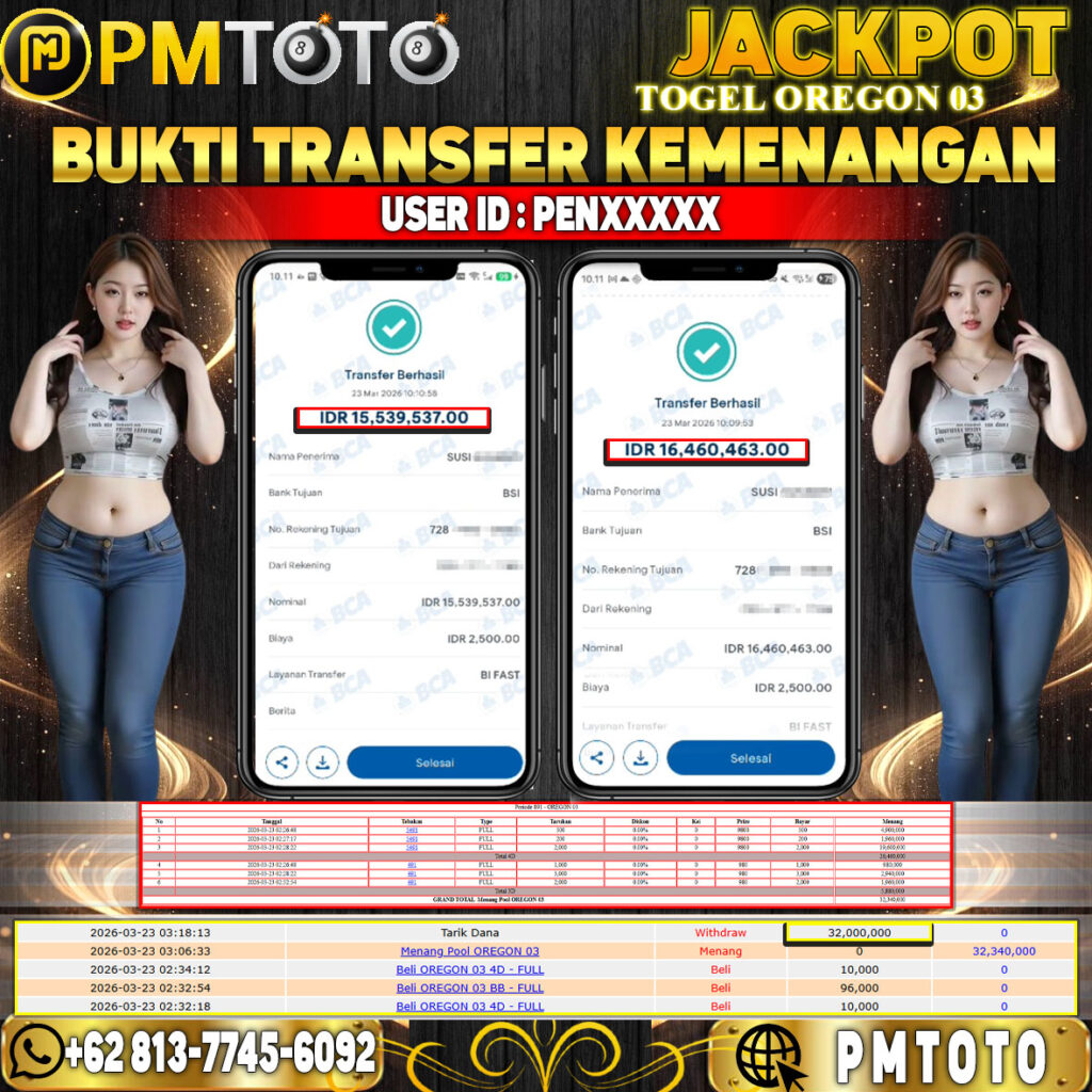 SELAMAT KEPADA MEMBER PENXXXX JACKPOT 32 JUTA DI TOGEL OREGON 03