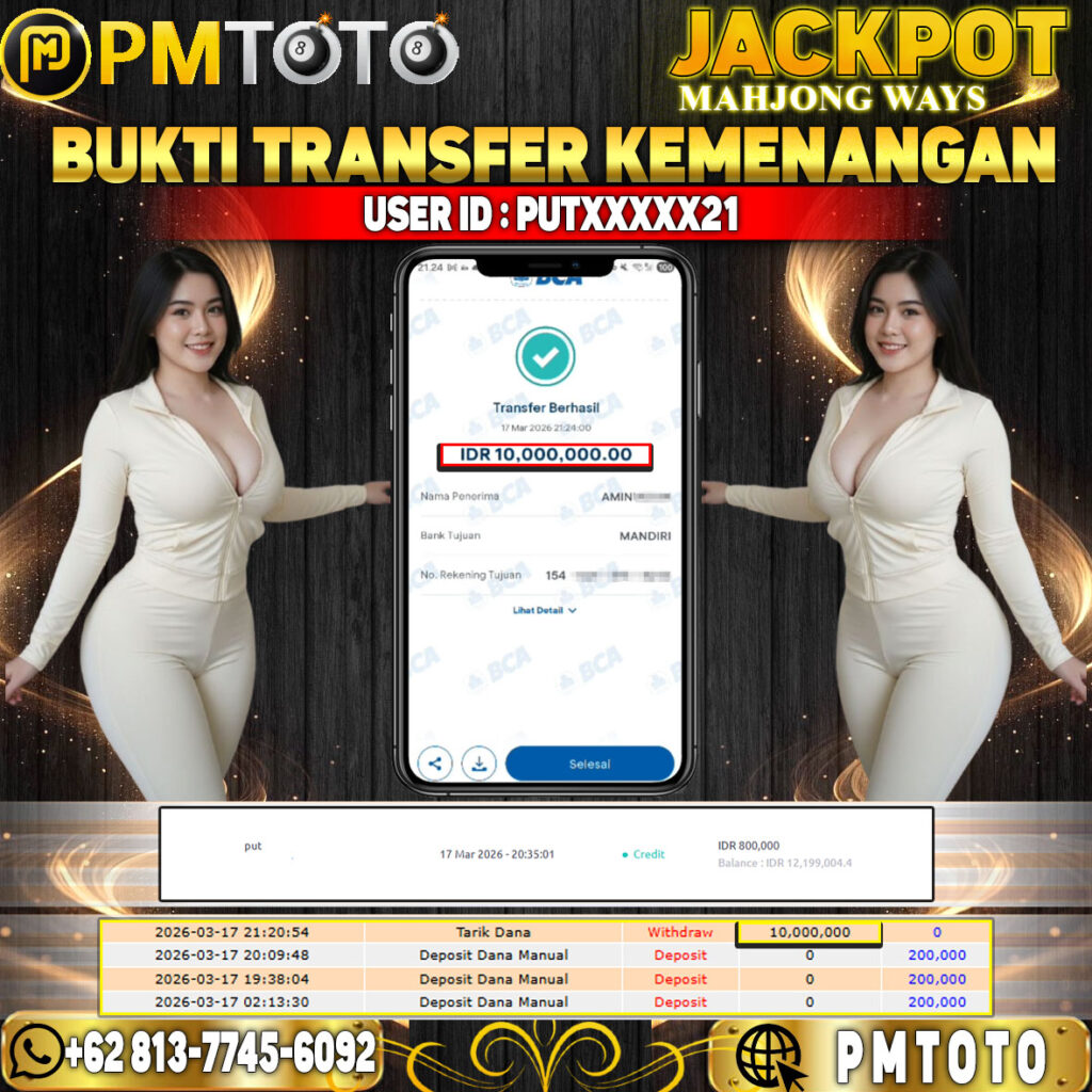 SELAMAT KEPADA MEMBER PUTXXXX21 JACKPOT 10 JUTA DI MAHJONG WAYS