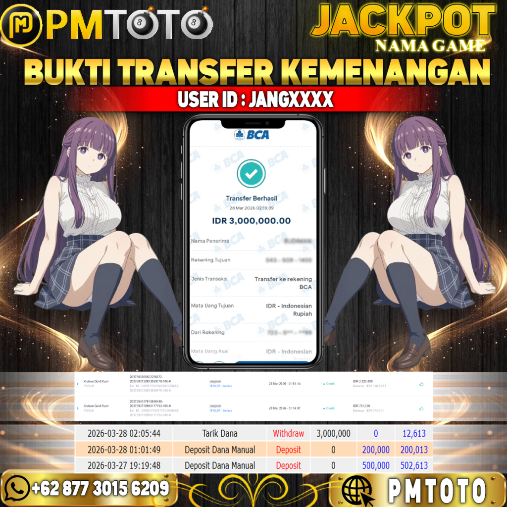SELAMAT KEPADA MEMBER JANGXXXX JACKPOT 3 JUTA DI SLOT Kraken Gold Rush