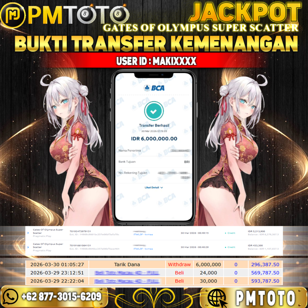 SELAMAT KEPADA MEMBER MAKIXXXX JACKPOT 6 JUTA DI GATES OF OLYMPUS SUPER SCATTER
