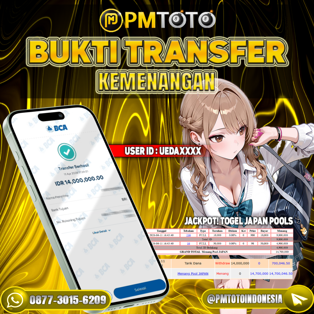 SELAMAT KEPADA MEMBER UEDAXXXX JACKPOT 14 JUTA DI TOGEL JAPAN POOLS
