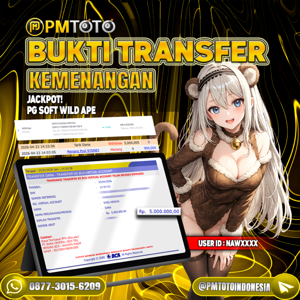 SELAMAT KEPADA MEMBER NAWXXXX JACKPOT 5 JUTA DI SLOT WILD APE