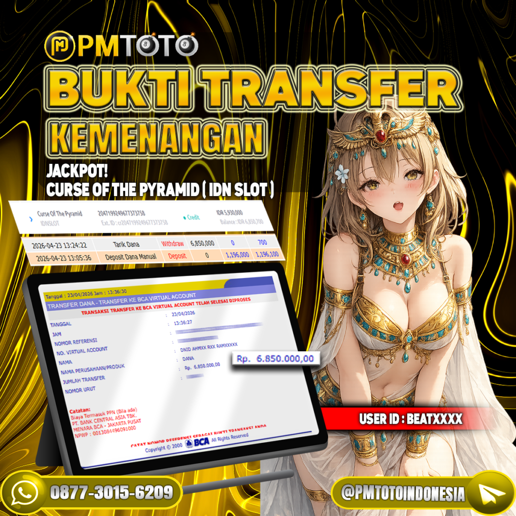 SELAMAT KEPADA MEMBER BEATXXXX JACKPOT 5.8 JUTA DI IDN SLOT CURSE OF THE PYRAMID