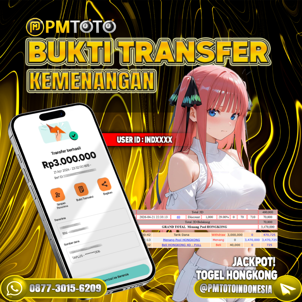 SELAMAT KEPADA MEMBER INDXXXX JACKPOT 3 JUTA DI TOGEL HONGKONG
