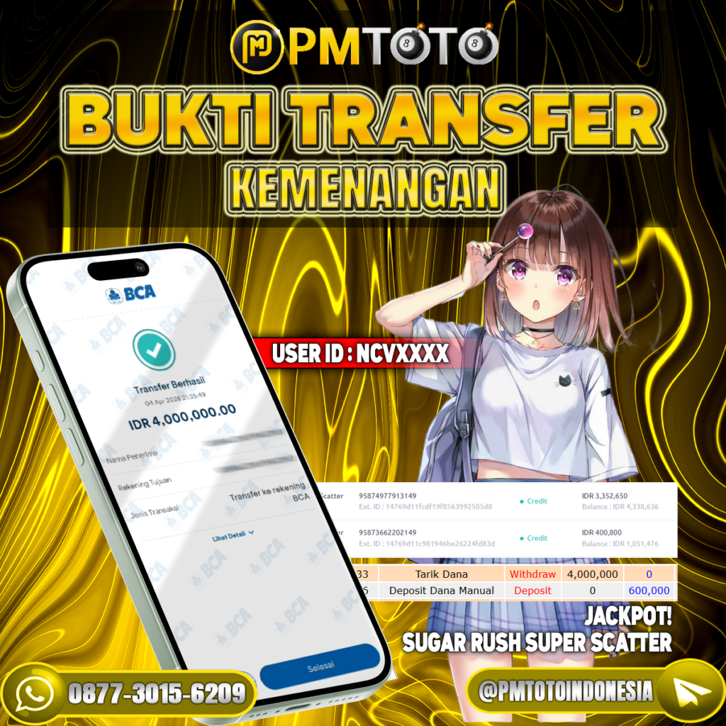 SELAMAT KEPADA MEMBER NCVXXX JACKPOT 4 JUTA DI SLOT SUGAR RUSH SUPER SCATTER
