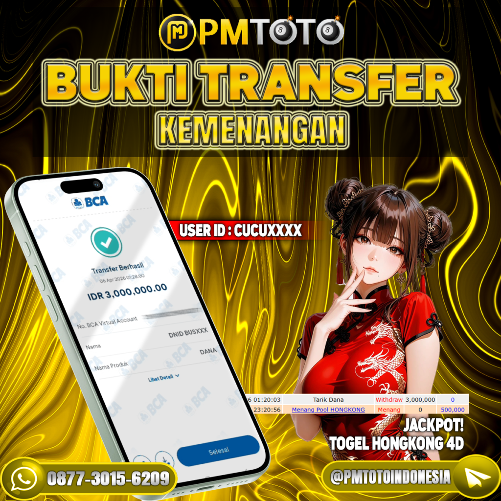 SELAMAT KEPADA MEMBER CUCUXXXX JACKPOT  3JUTA DI TOGEL HONGKONG 4D