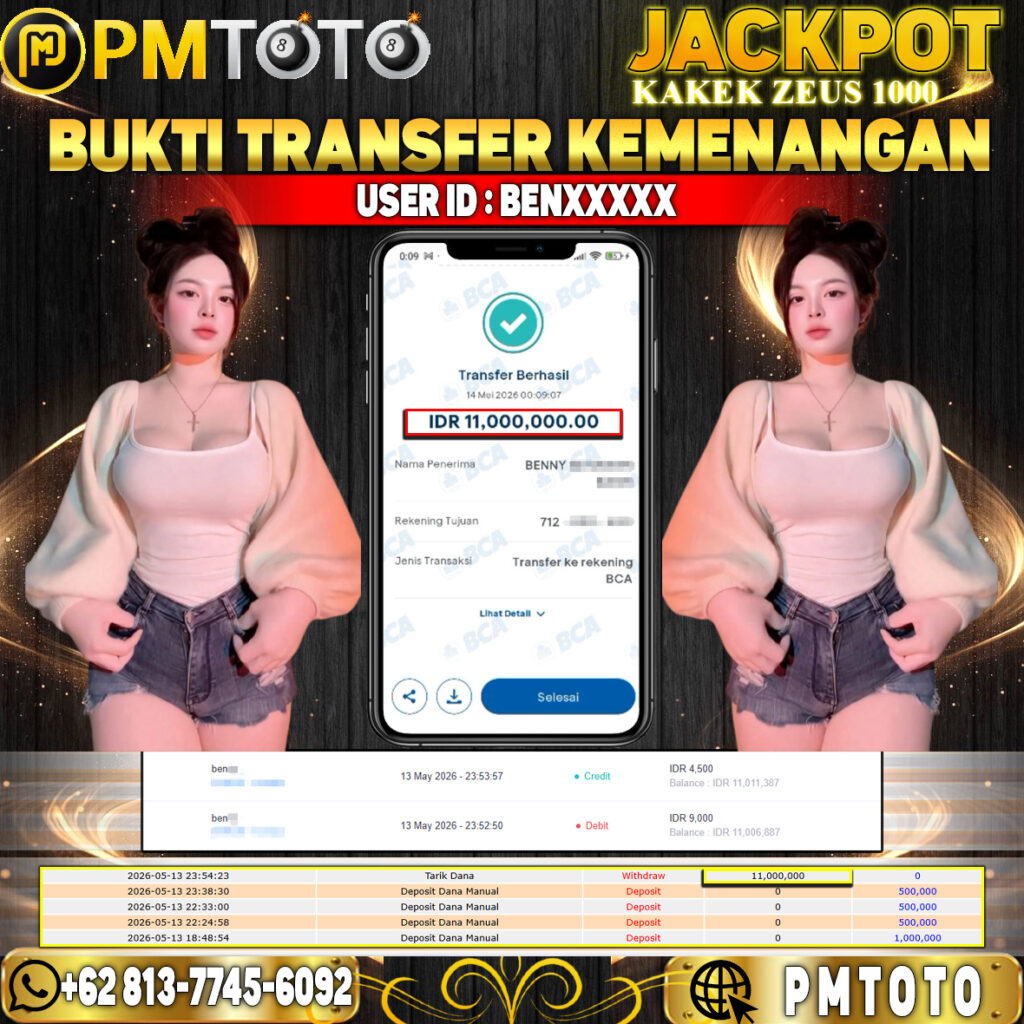 SELAMAT KEPADA MEMBER BENXXXX JACKPOT 11 JUTA DI SLOT GATES OF OLYMPUS 1000