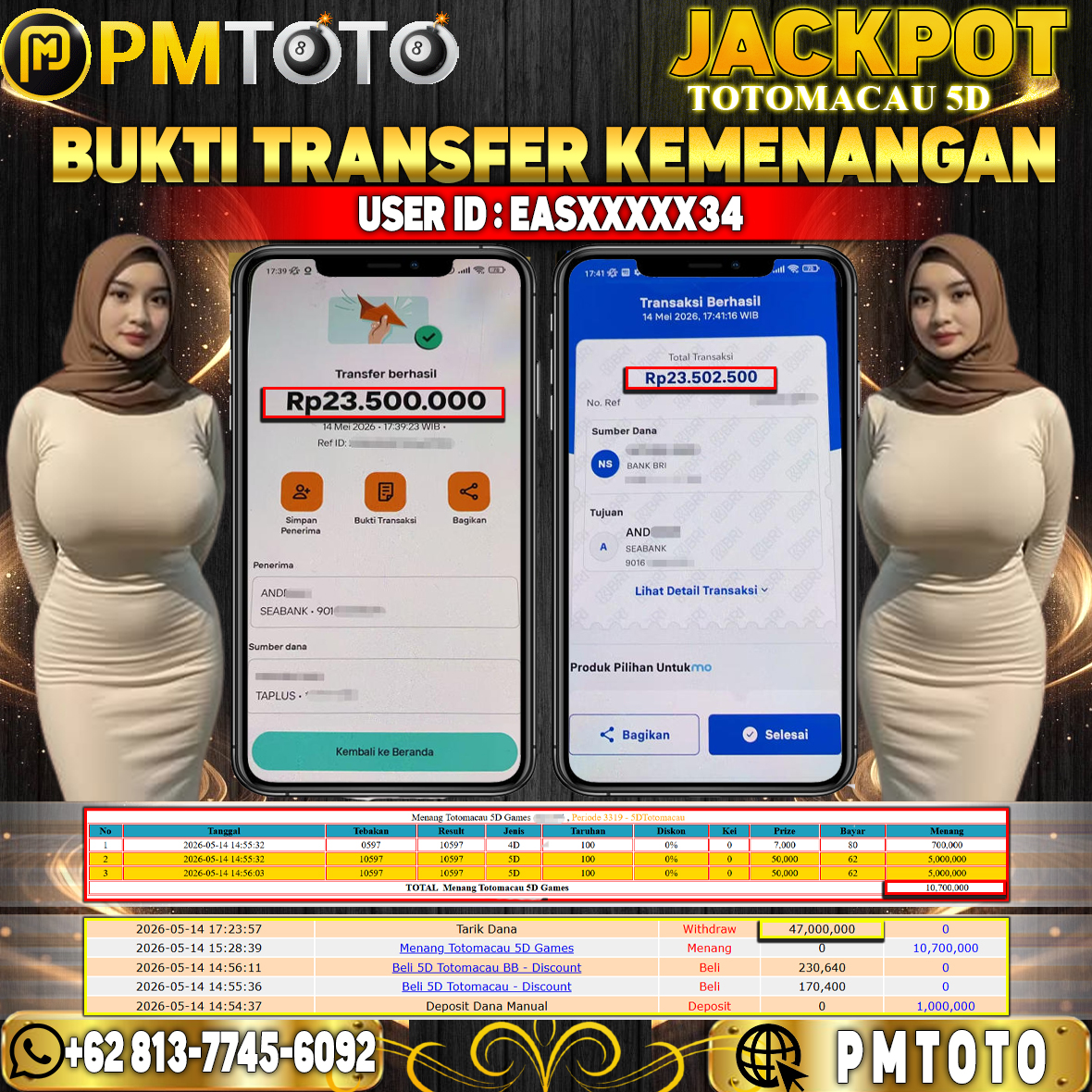 SELAMAT KEPADA MEMBER EASXXXX34 JACKPOT 47 JUTA DI TOGEL TOTOMACAU5D & SLOT TREASURES OF OSIRIS & CANDY RUSH PP