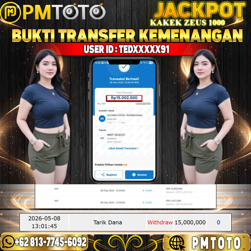 SELAMAT KEPADA MEMBER TEDXXXX91 JACKPOT 15 JUTA DI SLOT GATES OF OLYMPUS 1000