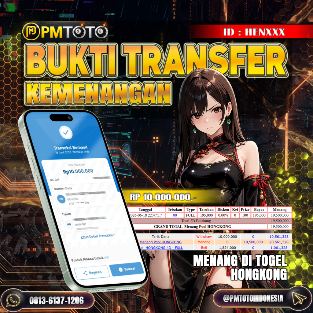 SELAMAT KEPADA MEMBER HENXXX JACKPOT 10 JUTA DI TOGEL HONGKONG LOTTO