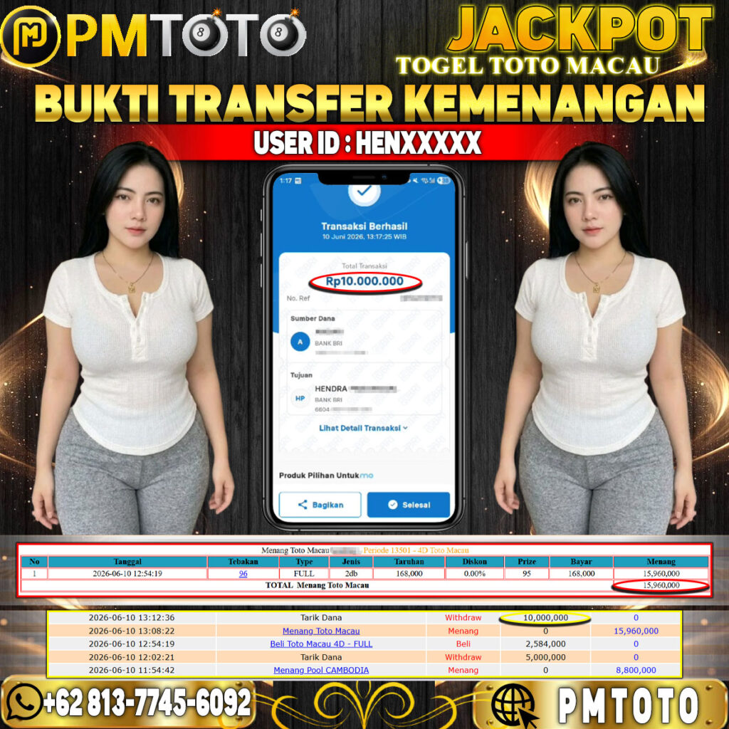 SELAMAT KEPADA MEMBER HENXXXX JACKPOT 10 JUTA DI TOGEL TOTO MACAU