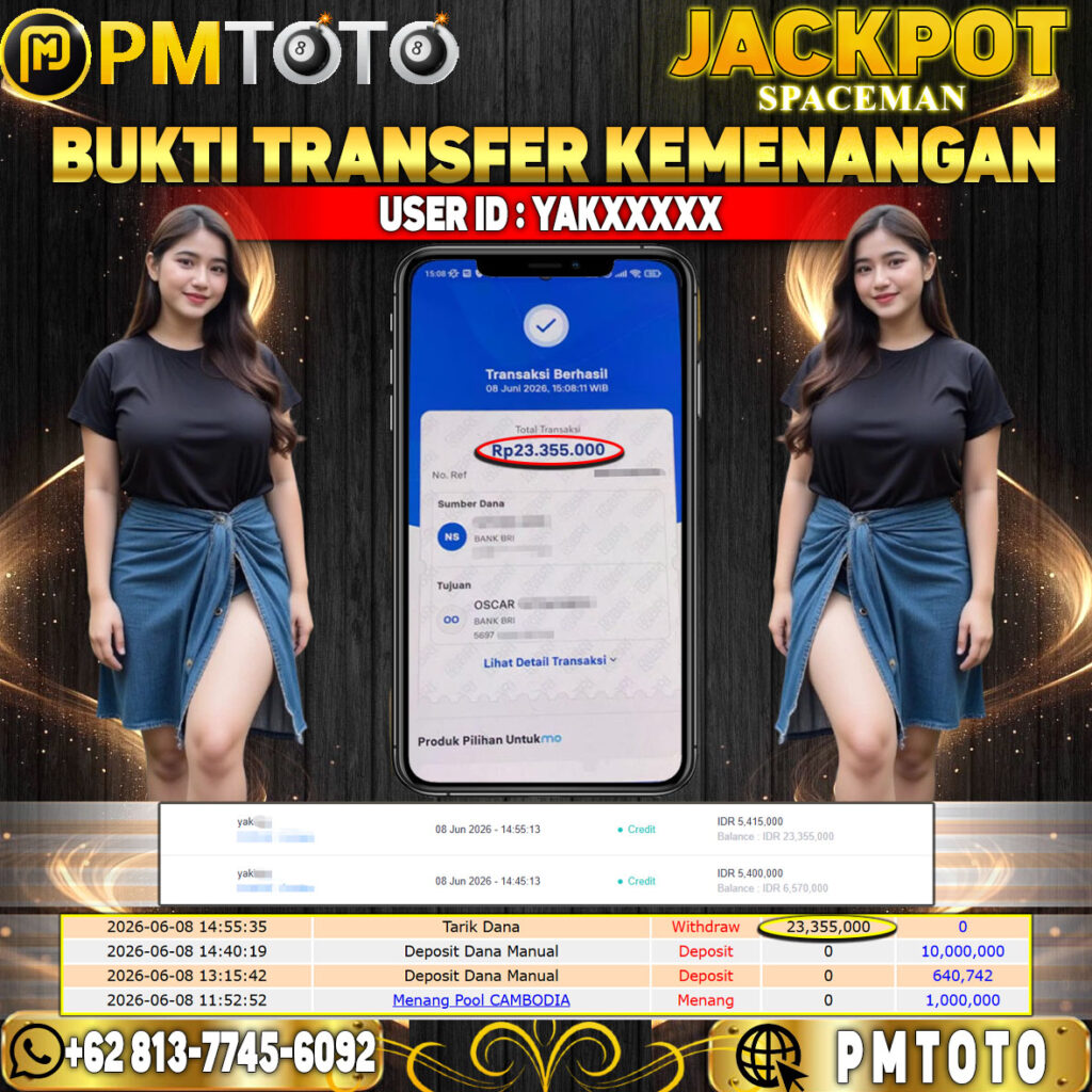 SELAMAT KEPADA MEMBER YAKXXXX JACKPOT 23.3 JUTA DI SLOT SPACEMAN