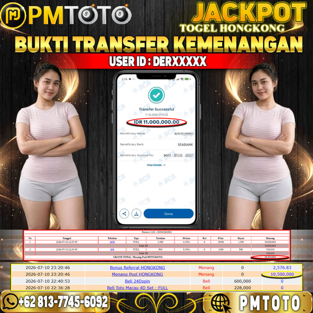 SELAMAT KEPADA MEMBER DERXXXX JACKPOT 11 JUTA DI TOGEL HONGKONG LOTTO