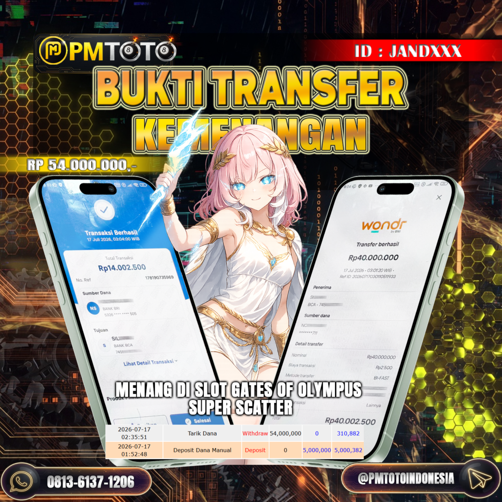 SELAMAT KEPADA MEMBER JANDXXX JACKPOT 54 JUTA DI SLOT GATES OF OLYMPUS SUPER SCATTER