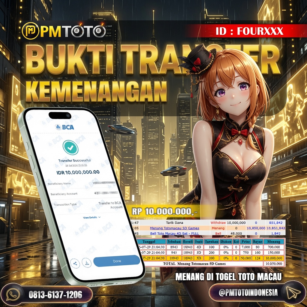SELAMAT KEPADA MEMBER FOURXXX JACKPOT 10 JUTA DI TOGEL TOTO MACAU