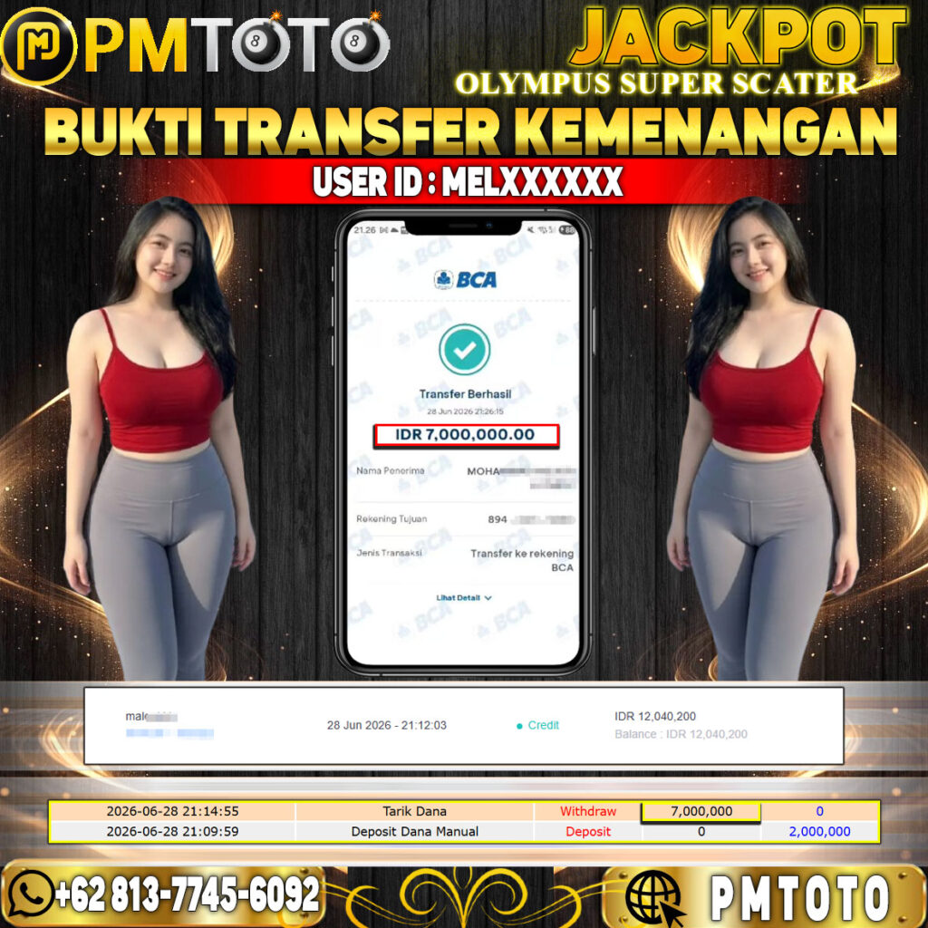 SELAMAT KEPADA MEMBER MELXXXX JACKPOT 7 JUTA DI SLOT OLYMPUS SUPER SCATTER