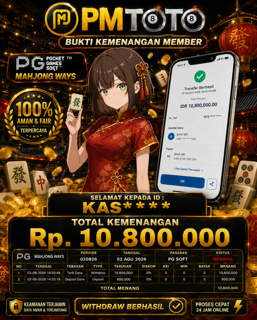 SELAMAT KEPADA MEMBER KASXXX JACKPOT 10.2 JUTA DI SLOT MAHJONG WAYS
