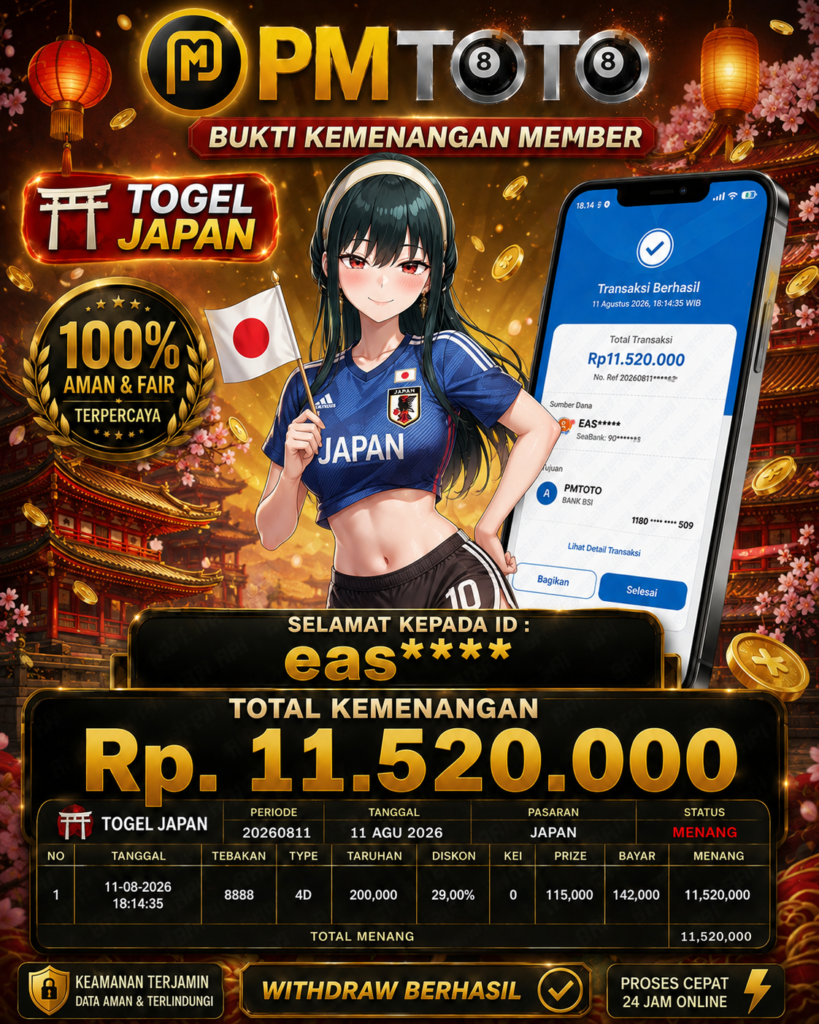 SELAMAT KEPADA MEMBER EASXXX JACKPOT 11.5 JUTA DI TOGEL JAPAN