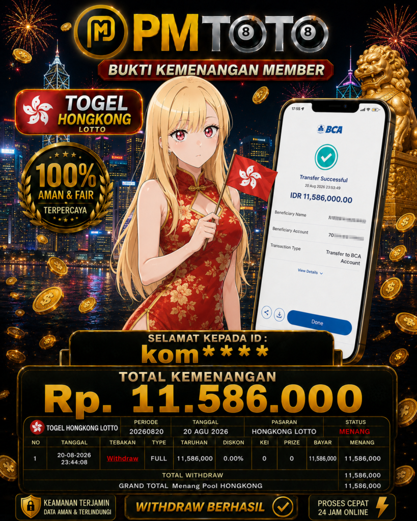SELAMAT KEPADA MEMBER KOMXXX JACKPOT 11.5 JUTA DI TOGEL HONGKONG LOTTO