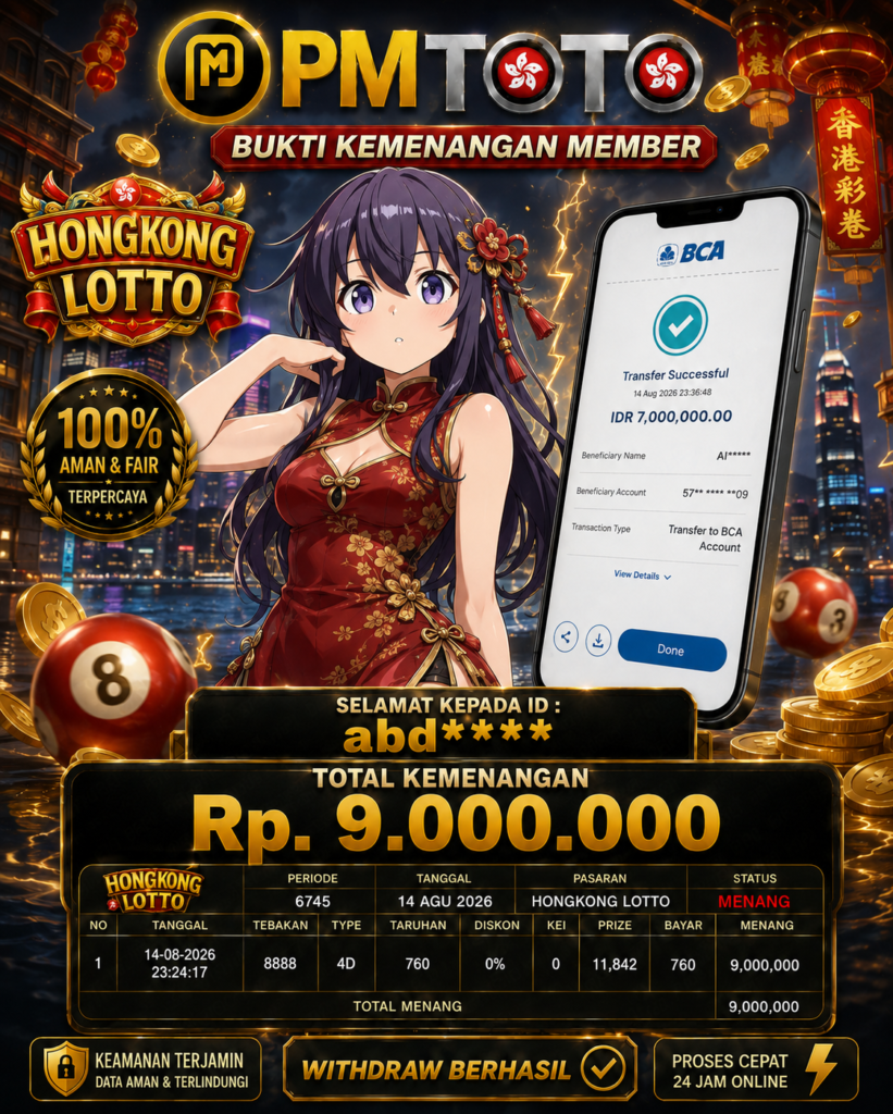 SELAMAT KEPADA MEMBER ABDXXX JACKPOT 7 JUTA DI TOGEL HONGKONG LOTTO