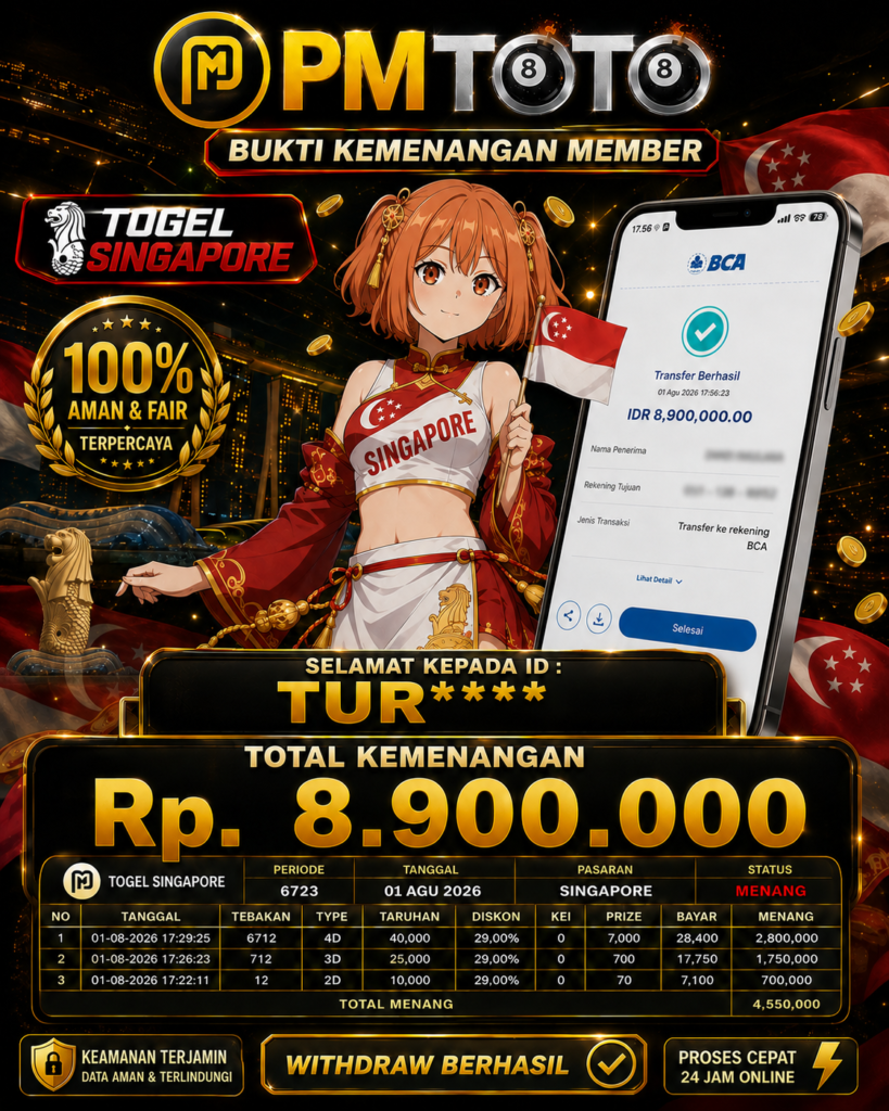 SELAMAT KEPADA MEMBER TURXXX JACKPOT 8.9 JUTA DI TOGEL SINGAPORE