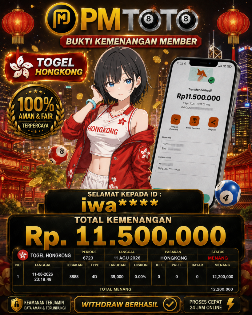 SELAMAT KEPADA MEMBER IWAXXX JACKPOT 11.5 JUTA DI TOGEL HONGKONG LOTTO