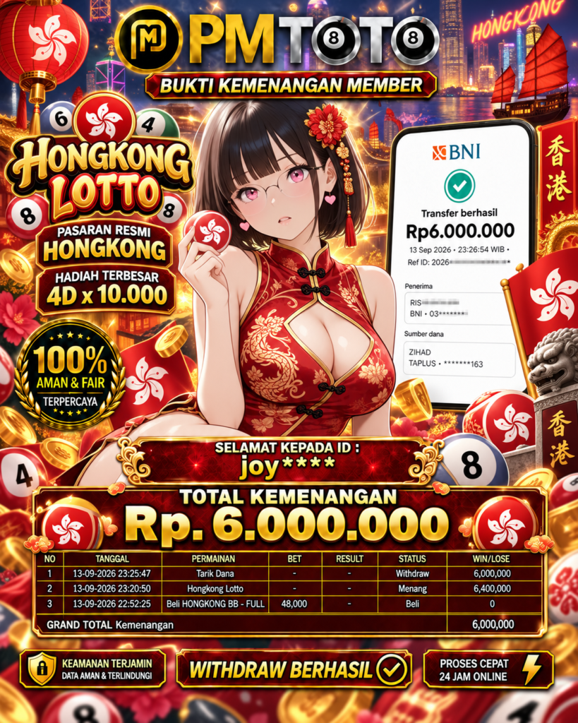SELAMAT KEPADA MEMBER JOYXXX JACKPOT 6 JUTA DI TOGEL HONGKONG LOTTO
