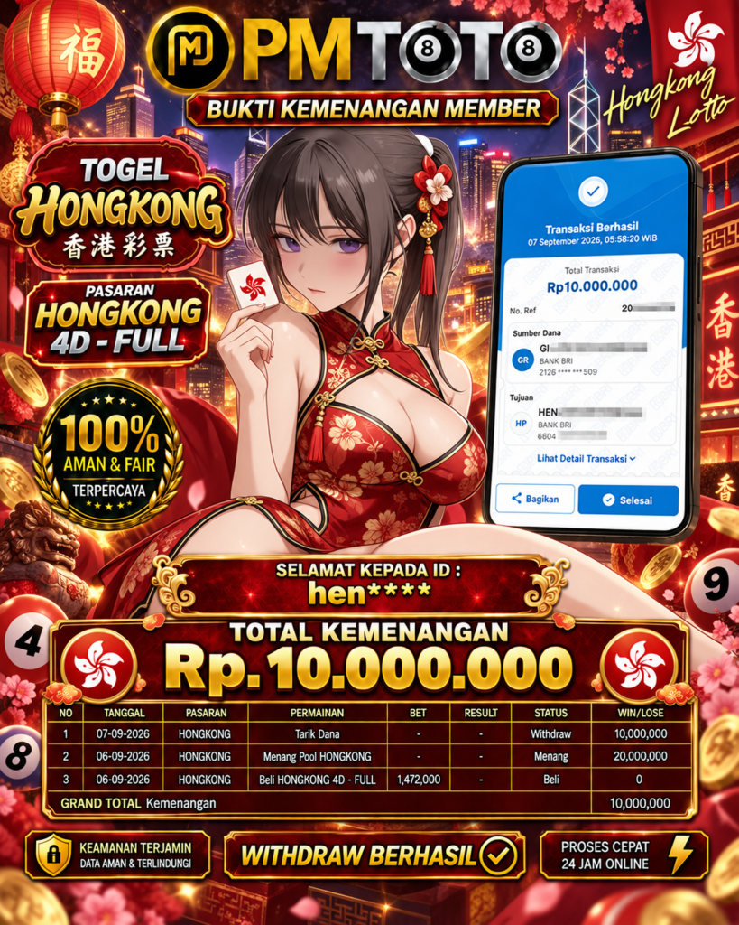 SELAMAT KEPADA MEMBER HENXXX JACKPOT 10 JUTA DI TOGEL HONGKONG LOTTO